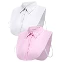 Tatuo 2 Pcs Dickey Collar for Women Detachable Fake