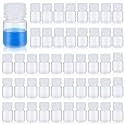 Tatuo 48 Pcs 1 oz 30ml Polypropylene Reagent Bottle Plastic Sample Bottles with Screw Caps Translucent PP Sample Containers with Lid for Liquids, Laboratory, Storage at Home (Clear)