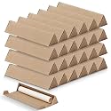 Tatuo 50 Pcs Triangle Mailing Shipping Tubes Corrugated Cardboard Box Poster Tube for Protecting, Shipping, Mailing and Storage of Artwork, Crafts, Long Art Holder (14" L X 3" w X 3" h,Kraft)