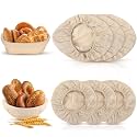 Tatuo 6 Pack Banneton Bread Proofing Cloth Liner, 10" Oval, 9" Round