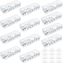 Tatuo Cord Organizer Box with Lid, Clear, 12 Pack