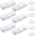Tatuo Cord Organizer Box with Lid, Clear, 6 Pack