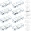Tatuo Cord Organizer Box with Lid, Clear, 8 Pack