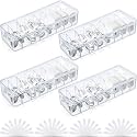 Tatuo Cord Organizer Box with Lid, Clear, 4 Pack