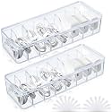 Tatuo Cord Organizer Box with Lid, Clear, 2 Pack