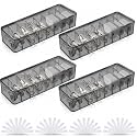 Tatuo Cord Organizer for Drawer Desktop, Gray, 4 Pack