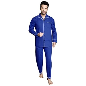Mens Cotton Solid Night Suit