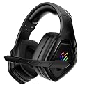Tatybo Wireless Gaming Headset with Mic, 7.1 Sound 50mm Driver, Black