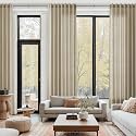 Taupe Burlywood Linen Curtains for Living Room