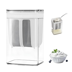 curd maker  1100ml greek yogurt strainer amp dahi maker with fine mesh amp lid  homemade curd maker box amp whey separator  greek yogurt maker for home use