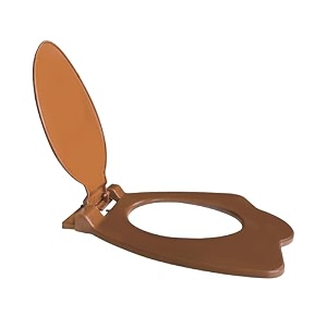 taxan anglo indian toilet seat cover with round edges pvc cover for indian toilet seat - high glossy finish sleek design - non-soft closing commode seat with cover with installation kit 195x16 in