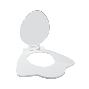 taxan anglo indian toilet seat cover with round edges pvc cover for indian toilet seat - high glossy finish sleek design - non-soft closing commode seat with cover with installation kit 195x16 in