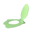 TAXAN Anglo Indian Toilet Seat Cover with Round Edges, PVC Cover for Indian Toilet Seat - High Glossy Finish, Sleek Design - Non-Soft Closing Commode Seat with Cover with Installation Kit (19.5x16 IN)