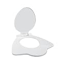 TAXAN Anglo Indian Toilet Seat Cover with Round Edges, PVC Cover for Indian Toilet Seat - High Glossy Finish, Sleek Design - Non-Soft Closing Commode Seat with Cover with Installation Kit (19.5x16 IN)