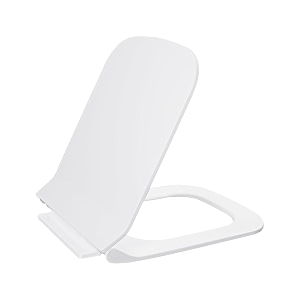 taxan squaricle toilet seat cover 44cm x 34cm  hydraulic soft close mechanism  heavy duty polypropylene western commode seat with diy installation kit  glossy white finish