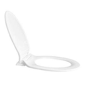taxan round toilet seat cover 415cm x 36cm  hydraulic soft close mechanism  heavy duty polypropylene ewc and western commode seat with diy installation kit  glossy white finish