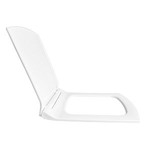 taxan square toilet seat cover 435 cm x 34cm  western toilet seat  polypropylene soft closing commode seat for bathroom with diy installation kit  glossy white