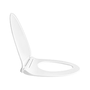 taxan sharp oval toilet seat cover 445cm x 345 cm  hydraulic soft close mechanism  heavy duty polypropylene western commode seat with diy installation kit  glossy white finish