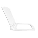 TAXAN Square Toilet Seat Cover (43.5 cm x 34cm) | Western Toilet Seat | Polypropylene Soft Closing Commode Seat For Bathroom with DIY Installation Kit | Glossy White
