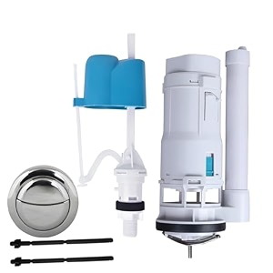 taxan toilet plastic dual flush valve 08 inch  anti-siphon toilet flush tank fill valve with toilet repair kit abs push chrome plated button for tank commode cistern