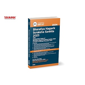 taxmann39s bharatiya nagarik suraksha sanhita bnss 2023  comprehensive legal resource ft bare act  comparative study of bnss amp crpc  section-wise tables  sectionalphabetical key  subject index