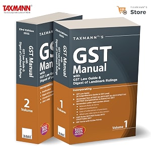 taxmann39s gst manual with gst law guide amp digest of landmark rulings budget 2025  covering amended  annotated gst laws  rules  notificationscomplete with digest of landmark judicial rulings