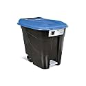 Tayg 433023 – Waste Bin with Pedal, Black Base and Blue Lid, 80 litres