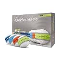TaylorMade Tour Response Golf Balls, Enhanced 360° ClearPath Alignment, Speed Wrapped Core for Distance and Feel, Pack of 12