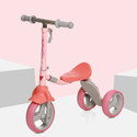 Tazomi Kids 2 in 1 Transformer Scooter & Balance Trike Kids Road Runner Scooter, 4 Level Handlebar, Break & LED Light Wheel Scooter Tricycle (Brown)