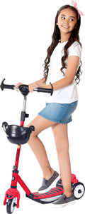 tazomi kids road runner scooter 4 level handlebar break  led light wheel scooter tricycle tricycle clear
