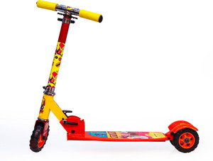 tazomi kids road runner scooter 4 level handlebar break  led light wheel scooter tricycle tricycle yellow