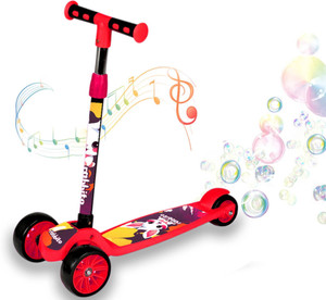 tazomi kids road runner scooter 4 level handlebar break  led light wheel scooter tricycle tricycle