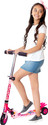 Tazomi Kids Road Runner Scooter, 4 Level Handlebar, Break & LED Light Wheel Scooter Tricycle Tricycle (Pink)