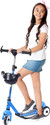 Tazomi Kids Road Runner Scooter, 4 Level Handlebar, Break & LED Light Wheel Scooter Tricycle Tricycle (Clear)