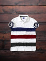 TB Blue Boys Striped Cotton Blend Slim