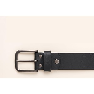 TBCC LEATHER Mens Black Belt Genuine Leather