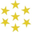 tBesme 100 PCS Adhesive Felt Star,1.5 inch Yellow Self-Adhesive Felt Sticker for Party DIY Craft Projects,Sewing Handcraft Finishing(Yellow)