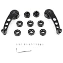 Tbest Car Window Crank,2pcs Alloy Window Handle Riser Winder Crank Fit for Classic Car(Black)