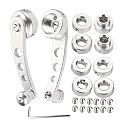 Tbest Car Window Handle,2pcs Alloy Window Handle Riser Winder Crank Fit for Classic Car(Silver)