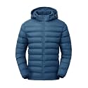 TBMPOY Men's Lightweight Puffer Jackets Detachable Hood Water-Resistant Casual Winter Coat Hooded Insulated for Travel Ski