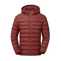 TBMPOY Men's Lightweight Puffer Jackets Detachable Hood Water-Resistant Casual Winter Coat Hooded Insulated for Travel Ski