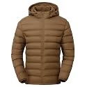 TBMPOY Men's Lightweight Puffer Jackets Detachable Hood Water-Resistant Casual Winter Coat Hooded Insulated for Travel Ski