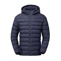 TBMPOY Men's Lightweight Puffer Jackets Detachable Hood Water-Resistant Casual Winter Coat Hooded Insulated for Travel Ski