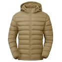 TBMPOY Men's Lightweight Puffer Jackets Detachable Hood Water-Resistant Casual Winter Coat Hooded Insulated for Travel Ski