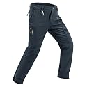 TBMPOY Men's Snow Pants Fleece Lined Hiking Winter Waterproof Softshell Ski Outdoor Insulated Climbing Pants Zipper Pockets