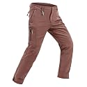 TBMPOY Men's Snow Pants Fleece Lined Hiking Winter Waterproof Softshell Ski Outdoor Insulated Climbing Pants Zipper Pockets