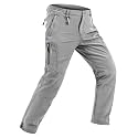 TBMPOY Men's Snow Pants Fleece Lined Hiking Winter Waterproof Softshell Ski Outdoor Insulated Climbing Pants Zipper Pockets