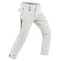 TBMPOY Men's Snow Pants Fleece Lined Hiking Winter Waterproof Softshell Ski Outdoor Insulated Climbing Pants Zipper Pockets