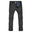 TBMPOY Men's Snow Ski Hiking Pants Waterproof Winter Fleece Lined Pants Camping Skiing Ice Fishing Pants with Belt