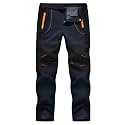 TBMPOY Men's Snow Ski Hiking Pants Waterproof Winter Fleece Lined Pants Camping Skiing Ice Fishing Pants with Belt